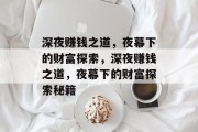 深夜赚钱之道，夜幕下的财富探索，深夜赚钱之道，夜幕下的财富探索秘籍