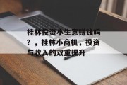 桂林投资小生意赚钱吗？，桂林小商机，投资与收入的双重提升