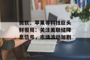 微软、苹果等科技巨头财报周：关注美联储降息信号，市场波动加剧