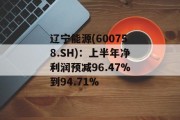 辽宁能源(600758.SH)：上半年净利润预减96.47%到94.71%