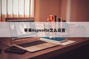 苹果6spvolte怎么设置