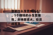 目前什么生意赚钱小？，5个赚钱的小生意推荐，市场需求大，投资回报高