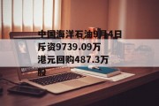 中国海洋石油9月4日斥资9739.09万港元回购487.3万股