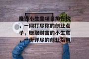 赚钱小生意项目排行榜，一网打尽你的创业点子，赚取财富的小生意，一份详尽的创业指南