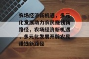 农场经济新机遇，多元化发展助力农民赚钱新路径，农场经济新机遇，多元化发展开辟农民赚钱新路径