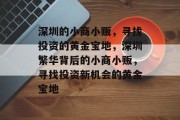 深圳的小商小贩，寻找投资的黄金宝地，深圳繁华背后的小商小贩，寻找投资新机会的黄金宝地