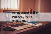WTI原油期货结算价跌0.5%，报82.21美元/桶