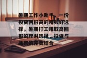 暑期工作小助手，一份投资回报高的赚钱好选择，暑期打工赚取高回报的理财选择，投资与兼职的完美结合