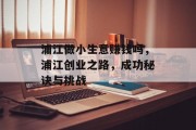 浦江做小生意赚钱吗，浦江创业之路，成功秘诀与挑战