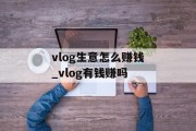 vlog生意怎么赚钱_vlog有钱赚吗