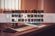 如何在投资小生意中赚取财富？，财富增长秘籍，投资小生意的赚钱之道