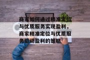 商家如何通过精准定位与优质服务实现盈利，商家精准定位与优质服务驱动盈利的策略