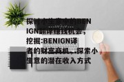 探讨小生意中的BENIGN翻译赚钱机会，挖掘:BENIGN译者的财富商机，探索小生意的潜在收入方式