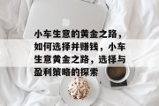 小车生意的黄金之路，如何选择并赚钱，小车生意黄金之路，选择与盈利策略的探索
