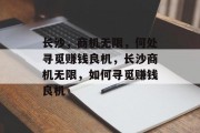长沙，商机无限，何处寻觅赚钱良机，长沙商机无限，如何寻觅赚钱良机