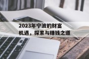 2023年宁波的财富机遇，探索与赚钱之道