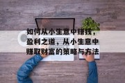 如何从小生意中赚钱，盈利之道，从小生意中赚取财富的策略与方法
