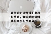 大学城附近赚钱的商机与策略，大学城附近赚钱的商机与策略分析