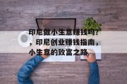 印尼做小生意赚钱吗？，印尼创业赚钱指南，小生意的致富之路