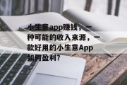 小生意app赚钱，一种可能的收入来源，一款好用的小生意App如何盈利？