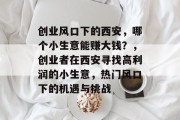 创业风口下的西安，哪个小生意能赚大钱？，创业者在西安寻找高利润的小生意，热门风口下的机遇与挑战