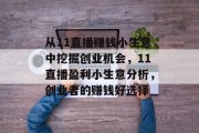 从11直播赚钱小生意中挖掘创业机会，11直播盈利小生意分析，创业者的赚钱好选择