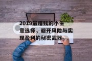 2019最赚钱的小生意选择，避开风险与实现盈利的秘密武器