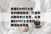 掌握ESPRIT小生意的赚钱秘诀，打造利润翻倍的小生意，从掌握ESPRT小生意的赚钱秘诀开始