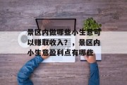 景区内做哪些小生意可以赚取收入？，景区内小生意盈利点有哪些