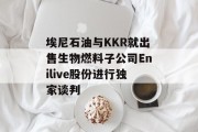 埃尼石油与KKR就出售生物燃料子公司Enilive股份进行独家谈判