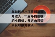 年前找点小生意赚取额外收入，年后寻找创收的小商机，多方向投资以获取额外收入