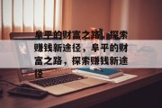 阜平的财富之路，探索赚钱新途径，阜平的财富之路，探索赚钱新途径