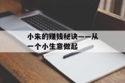 小朱的赚钱秘诀——从一个小生意做起