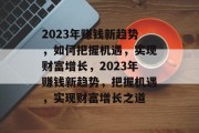 2023年赚钱新趋势，如何把握机遇，实现财富增长，2023年赚钱新趋势，把握机遇，实现财富增长之道