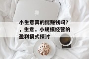 小生意真的挺赚钱吗？，生意，小规模经营的盈利模式探讨