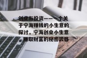 创业与投资——一个关于宁海赚钱的小生意的探讨，宁海创业小生意，赚取财富的秘密武器