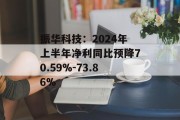 振华科技：2024年上半年净利同比预降70.59%-73.86%