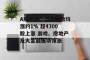 A股午评：三大指数均涨约1% 超4300股上涨 游戏、房地产及大金融板块领涨