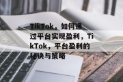 TikTok，如何通过平台实现盈利，TikTok，平台盈利的秘诀与策略
