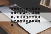 什么是小生意中最暴力赚钱的方式？，以暴制暴，如何通过小生意进行恶意营销和剥削来赚钱