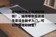 迪拜做什么小生意好赚钱？，迪拜哪些投资或生意适合新手入门，可以快速赚取财富？