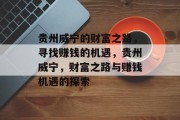 贵州威宁的财富之路，寻找赚钱的机遇，贵州威宁，财富之路与赚钱机遇的探索