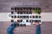 找寻现实中的赚钱小生意，发掘与实践——探寻真实的赚钱小生意之路，探索，真正的赚钱小生意路线