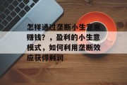 怎样通过垄断小生意来赚钱？，盈利的小生意模式，如何利用垄断效应获得利润