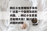 网红小生意赚钱不多吗？这是一个值得深思的问题。，网红小生意是否能赚大钱？探讨这个问题的利弊