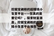 挖掘宝藏般的超赚钱小生意平台——你真的需要它吗？，探索财富源泉，挖掘宝藏般的超赚钱小生意平台推荐