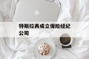 特斯拉再成立保险经纪公司