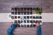 河南小生意赚钱的热门项目及行业选择——尽在其中，从零开始创业，河南小生意赚钱的热门项目与行业选择