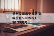德州仪器盘中异动 大幅拉升5.00%报190.25美元