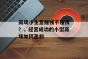 商场小生意赚钱不赚钱？，经营成功的小型商场如何盈利